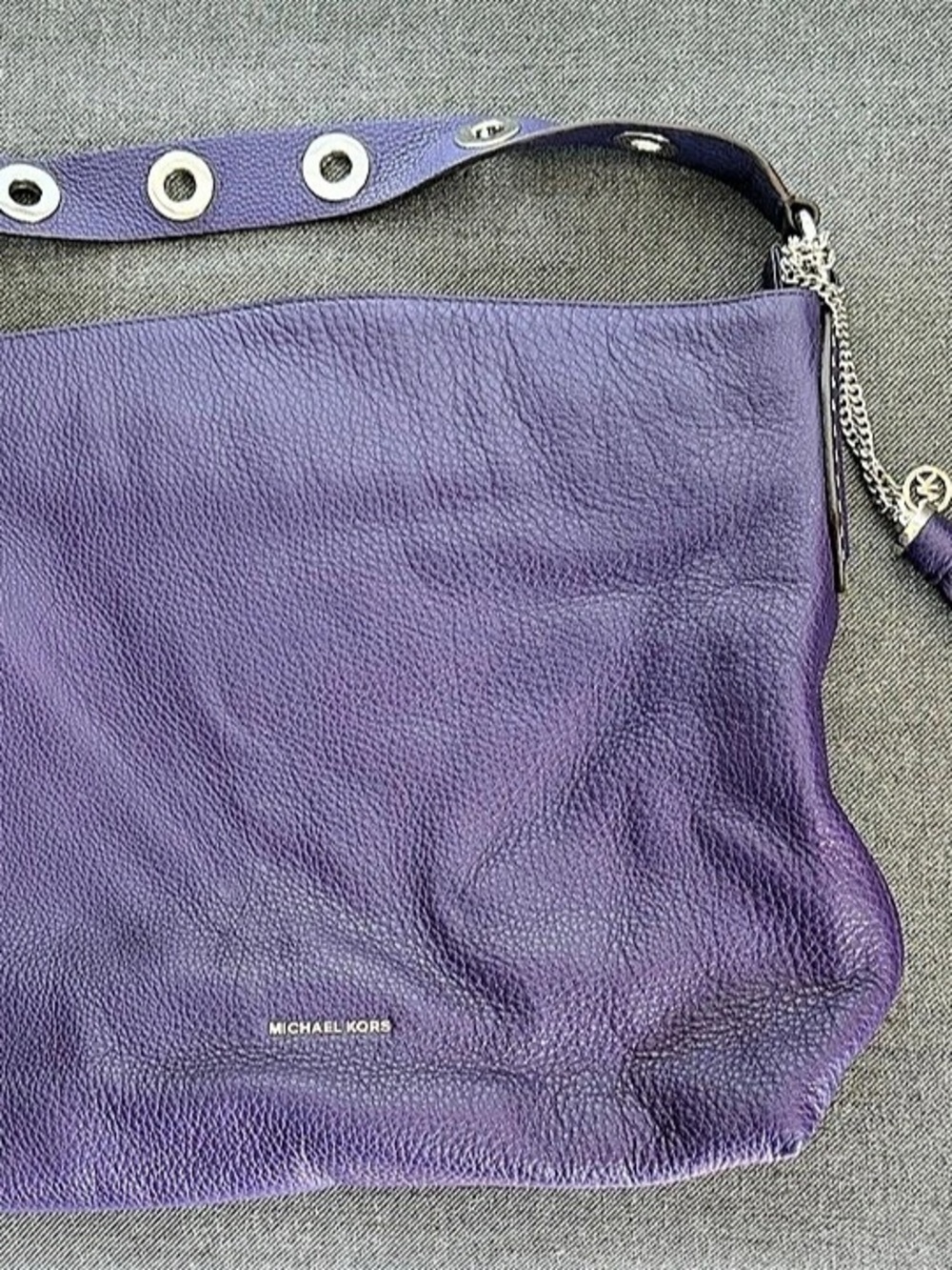 Michael Kors Purple Leather Shoulder Bag